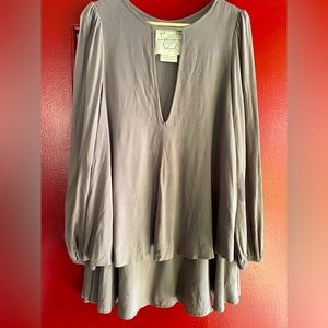 Gray Free People Flowy Dress